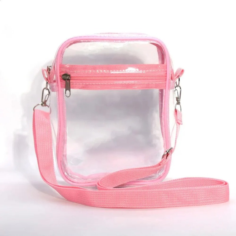 Casual Translucent Vinyl Purse: Lightweight Cross Body Clutch with Secure Zippered Compartment Suitable for All Occasions