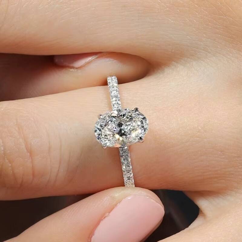 GIA IGI Certified Lab Grown Diamond Ring CVD HPHT 0.5ct to 5ct for Men Women Engagement Wedding Customized 14k 18k Solid Gold