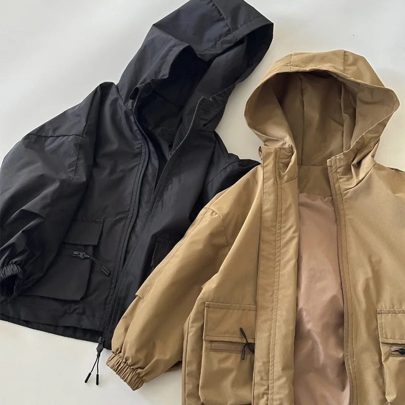 Boys Jackets Spring Autumn Hoody for Kids Waterproof Children Coat Casual Teenager Outerwear School Baby Windbreaker Clothing 250716