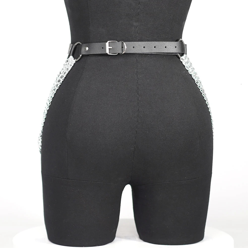 Women Sexy Leg Chain Harness garter Belt Waist Corset Belt Leather Harness Waists Thigh Harness Gothic Clothing Accessory 250715