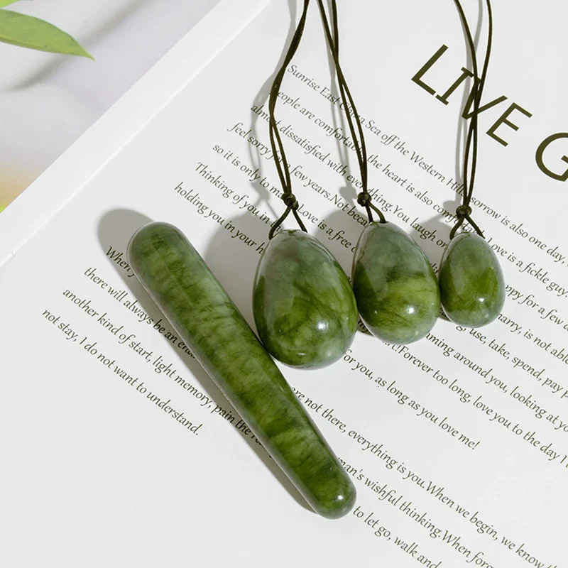 Green Phoenix Jade Yoni Egg Set Natural Jade Eggs Women Kegel Exerciser Vaginal Muscles Ball Yoni Wand Jade Massager 250716