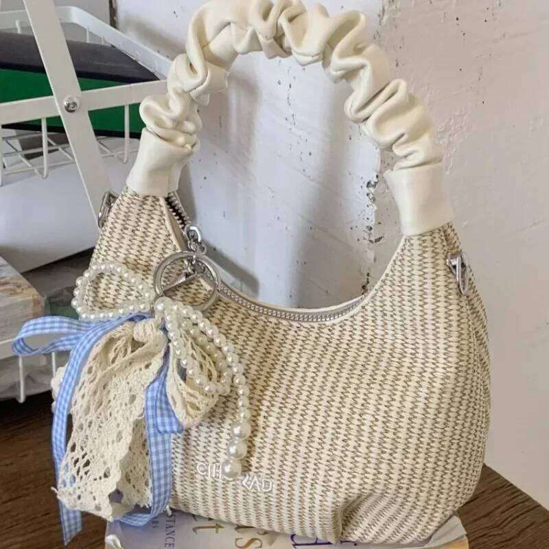 2025 Women's Unique Color-Blocking Chain Strap Crossbody Tote Handbag - Summer Versatile Elegant Small Compact Purse
