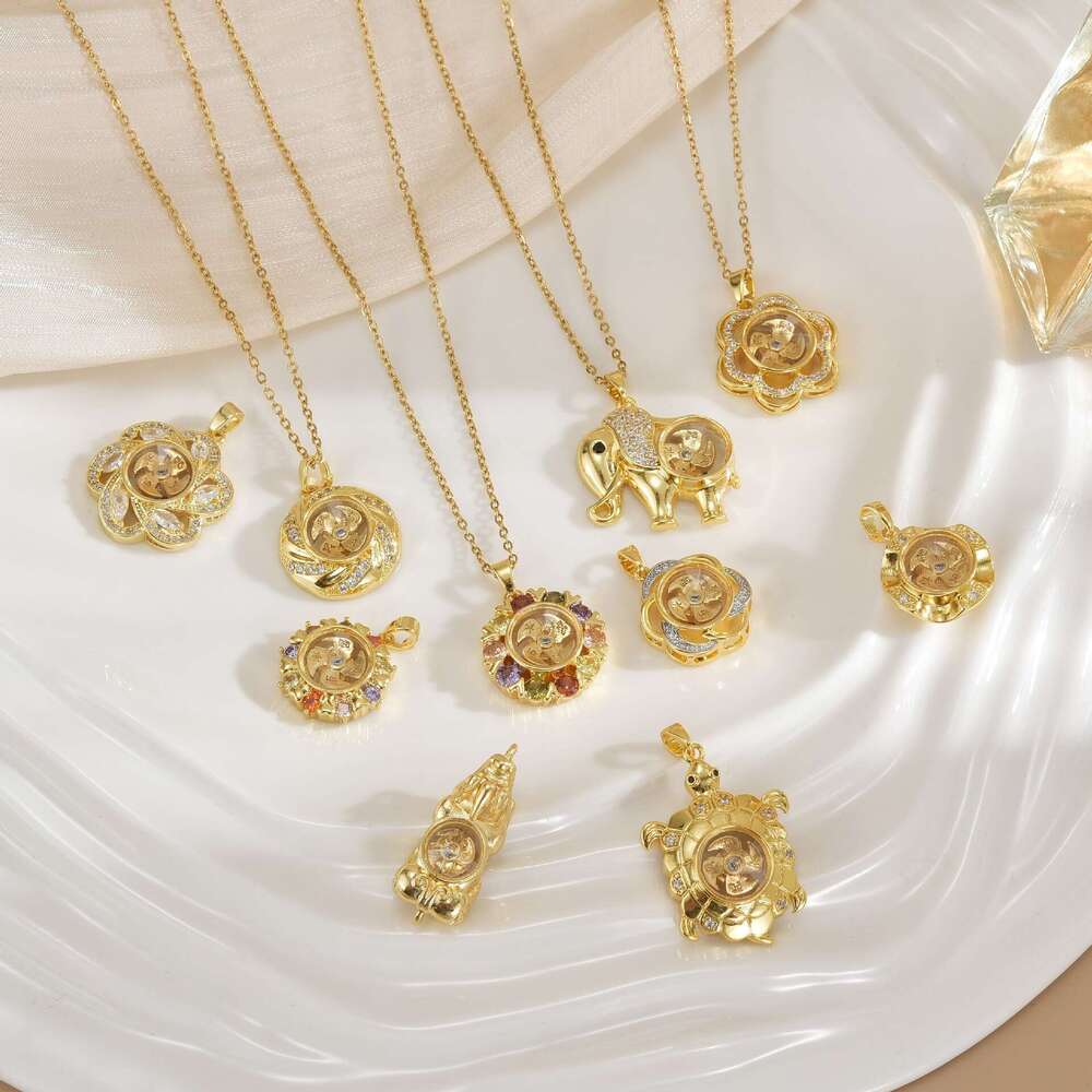 Hot Selling Thai Style Revoing Necklace For Women Fashionable Versatile High-End Titanium Steel Jewelry 0A3
