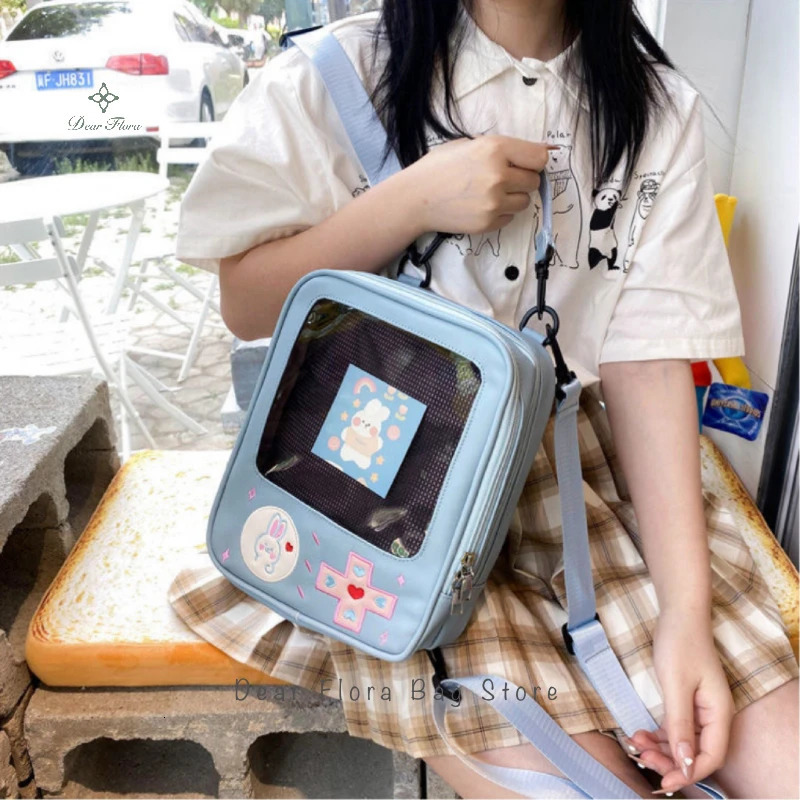 Y2K Cute Clear ItaBag Womens Lolita Backpack Kawaii Girl Shoulder Bag DIY Display Transparent Pocket Japanese Doll Tote Handbag 250714