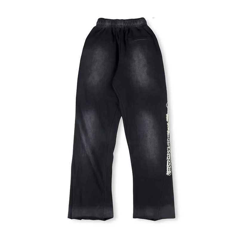 High Street Washed Rhinestone Joggers Sweatpants for Men and Women Casual Baggy Drawstring Trousers Mens Pants y250716