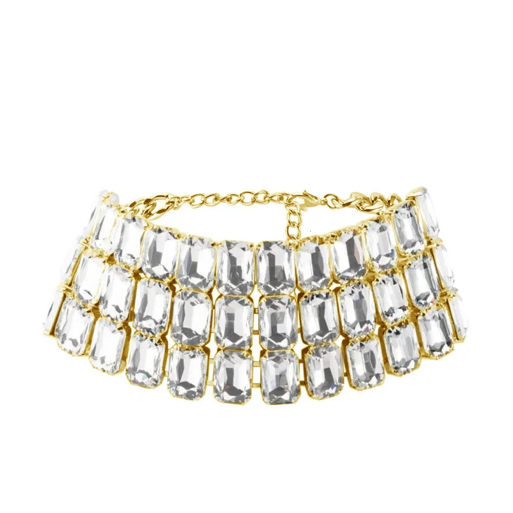 Stonefans Multilayer Crystal Choker Square High Quality Exaggerate Party Accessories Statement Jewelry Necklace for Women 250716