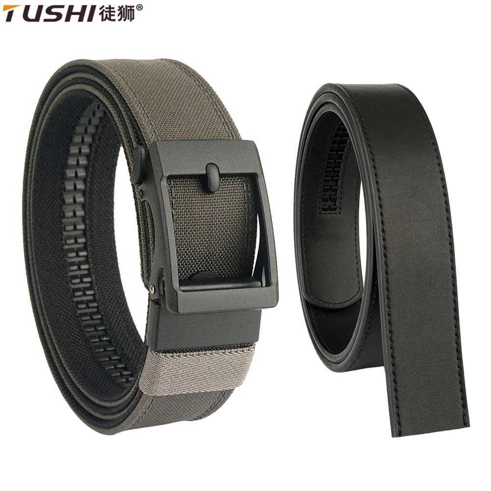 TUSHI Official Genuine Mens Military Tactical Belt 1100D Thick Nylon Alloy Automatic Buckle IPSC Gun Belt Casual Girdle Male W250717