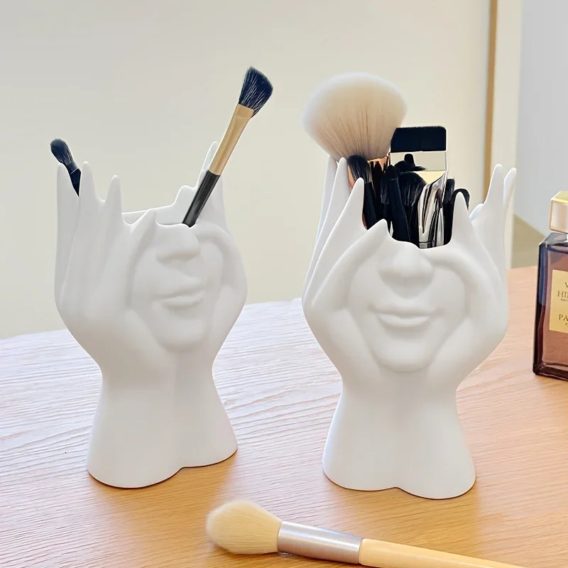 Multi Functional Facial Styling Makeup Brush Storage Box Pen Holder Vase Decoration Living Room Foyer TV Cabinet Decoration 250716