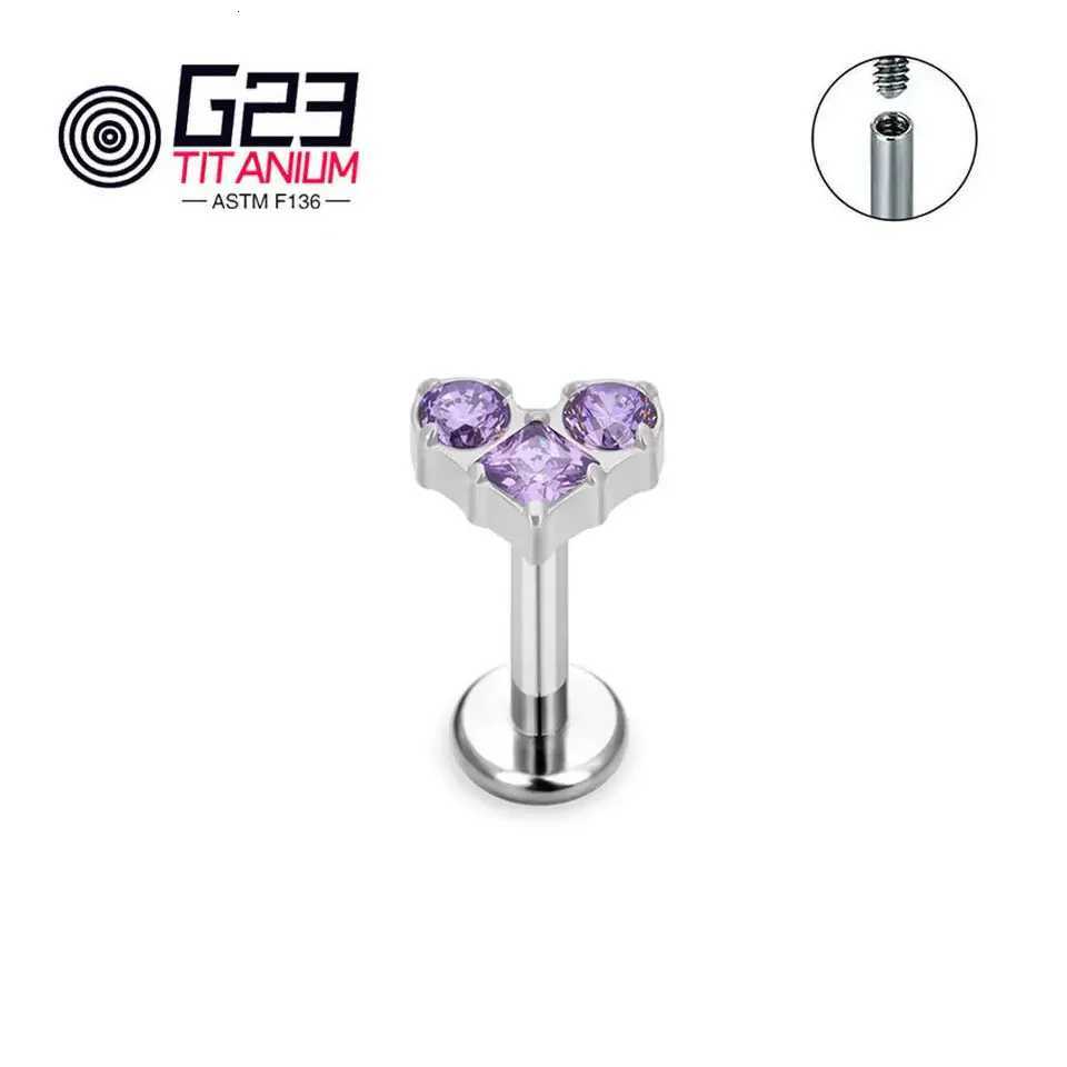 G23 Titanium Piercing Stud Internally Threaded 16G Ear Cartilage Tragus Conch Sexy Fashion Ear Jewelry Accessories y250715