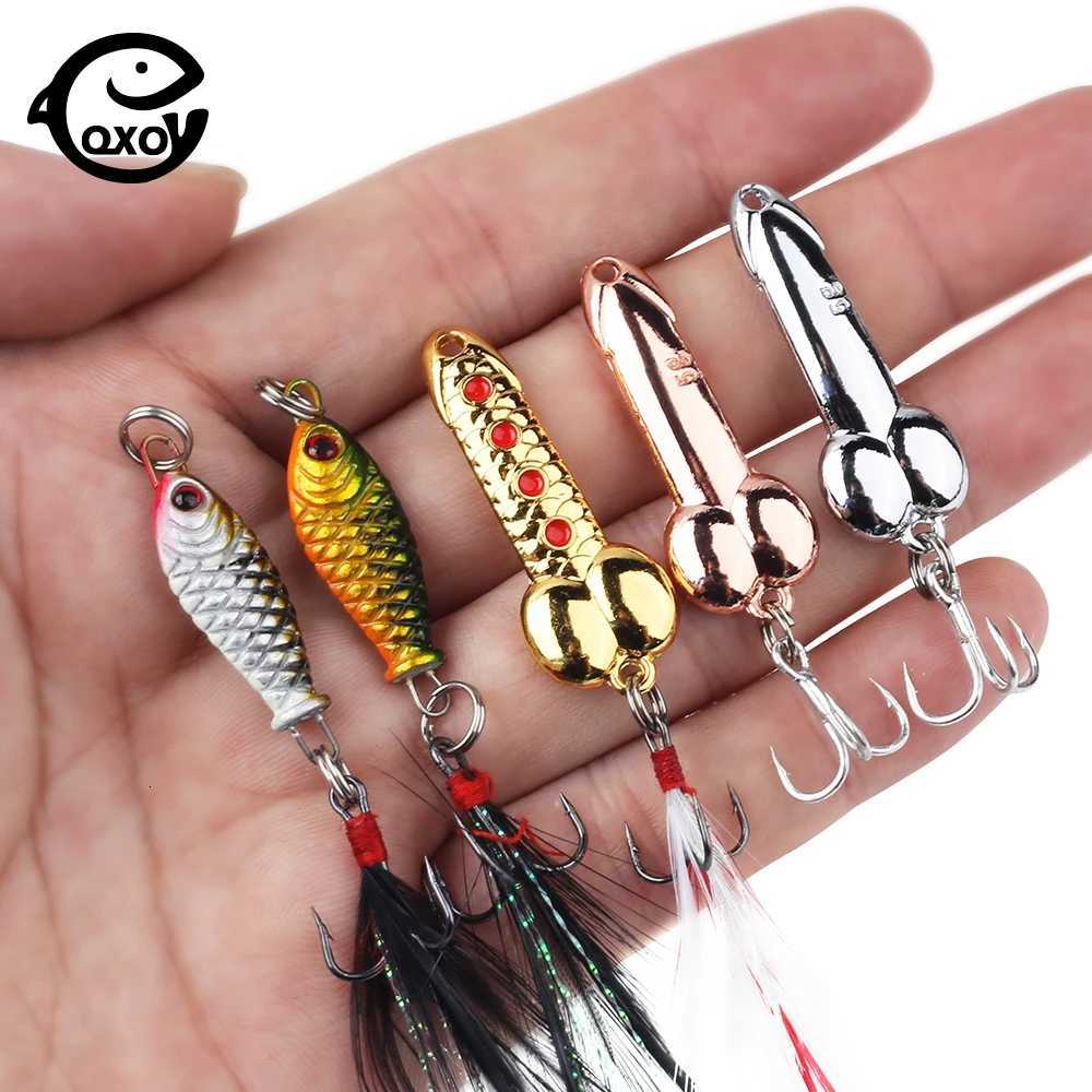 QXO 5pcs/box Fishing Hard Lure Spoon Jig Metal Winter Jigging Ice Spinners Goods For Fishing With Box Streamer Sea Fish Spoon Z250717