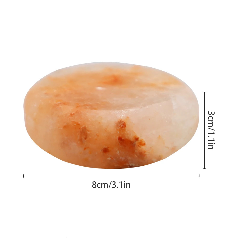 4PCS Stone Hydro Massage Oval Natural Himalayan Salt Pink Crystal Stone Promotes Blood Circulation 250716