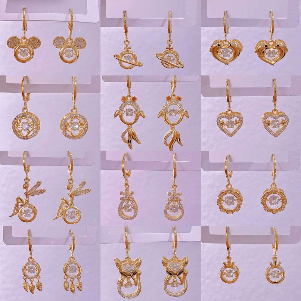 2024 New Smart Earrings Copper Material Tassel Ear Clips Niche Elegant Light High-End Feel Wholesale Dc9