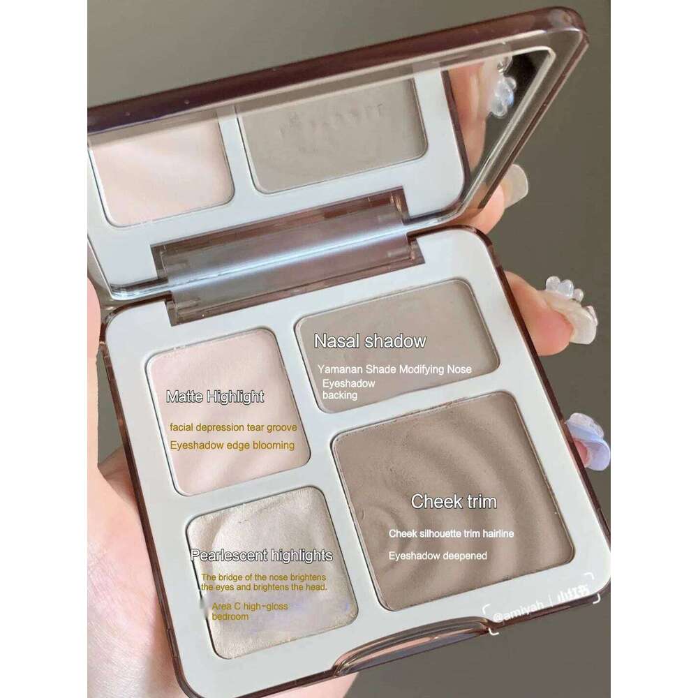 Judydoll Facial Highlighter Contour Comprehensive Plate Matte Shimmer Powder Brightening Glow Shadow 3D Nose Cosmetics 9g X250717