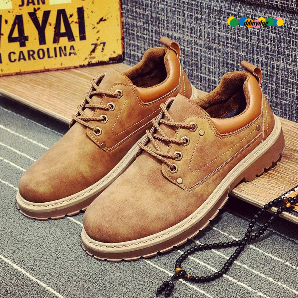 Mens Fashion England Style Formal for Man Non Slip Ankle Boots Outdoor Waterproof Casual Tim Work Land Shoes ddmydog ddmydog