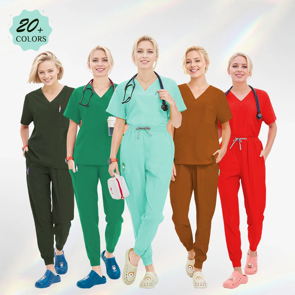 Summer Scrubs Hospital Uniforms Doctor Nurse Workwear 4-way Stretch Pet Clinic Nursing Suits Dentist Working Clothes S21 250715