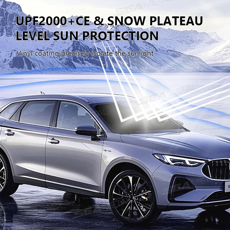 SEAMETAL Car Windshield Sun Shade Cover Black Glue Coating Sunshade Foldable Thicken Front Window UV Refletive Protection Cover 250715
