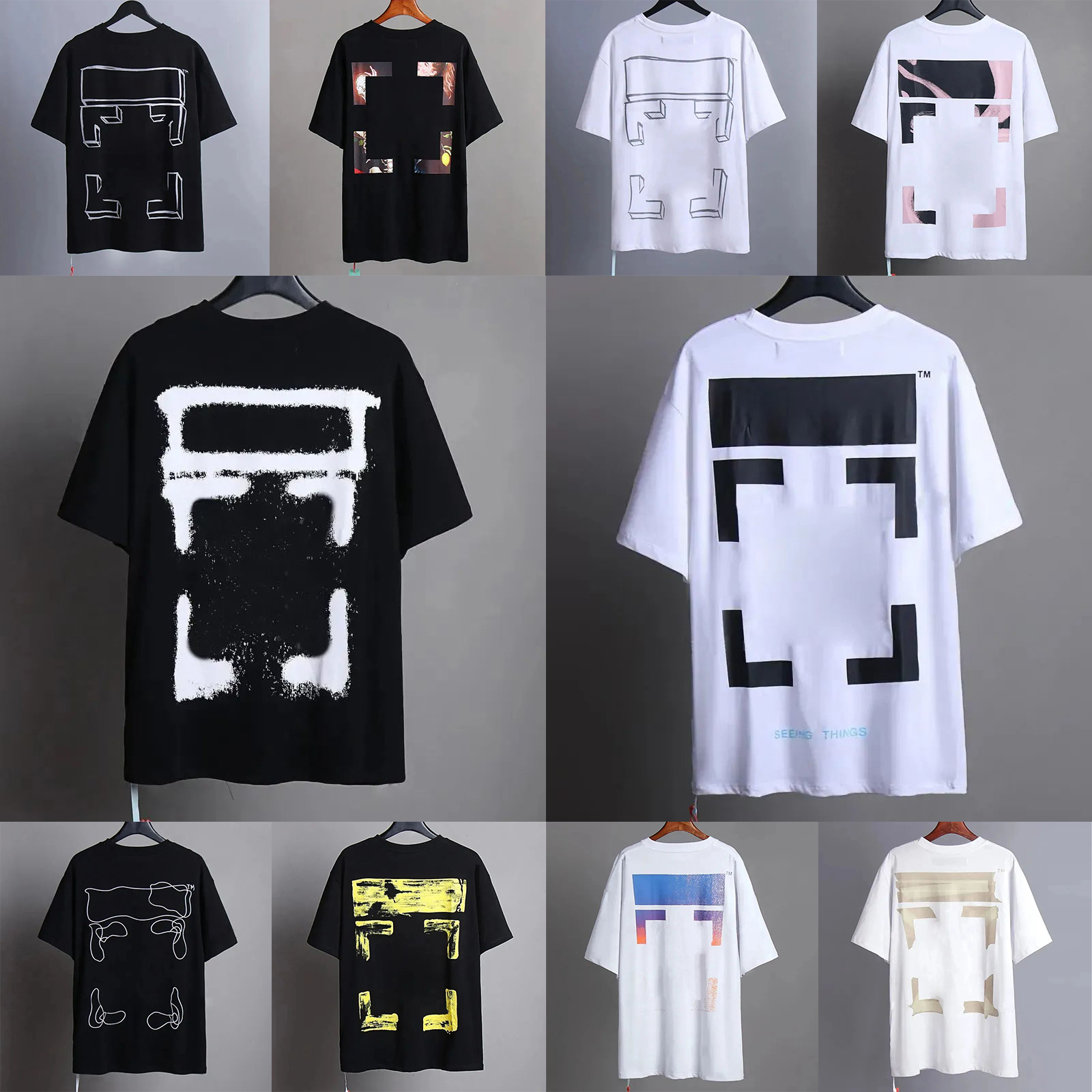 off white Shirts Designer Mens Cotton Printed Womens off T-shirt Cotton Casual Tees Chrome Short Sleeve Hip Hop Streetwear Lightweight Breathable tshirt US Sizes S-XL