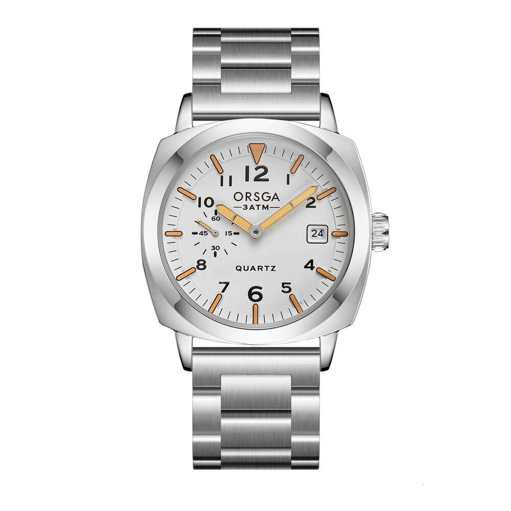 DHwatches Omega Fashion Solid Steel Men's Watch Sports Calendar High-End Waterproof Live Quartz Wristwatch