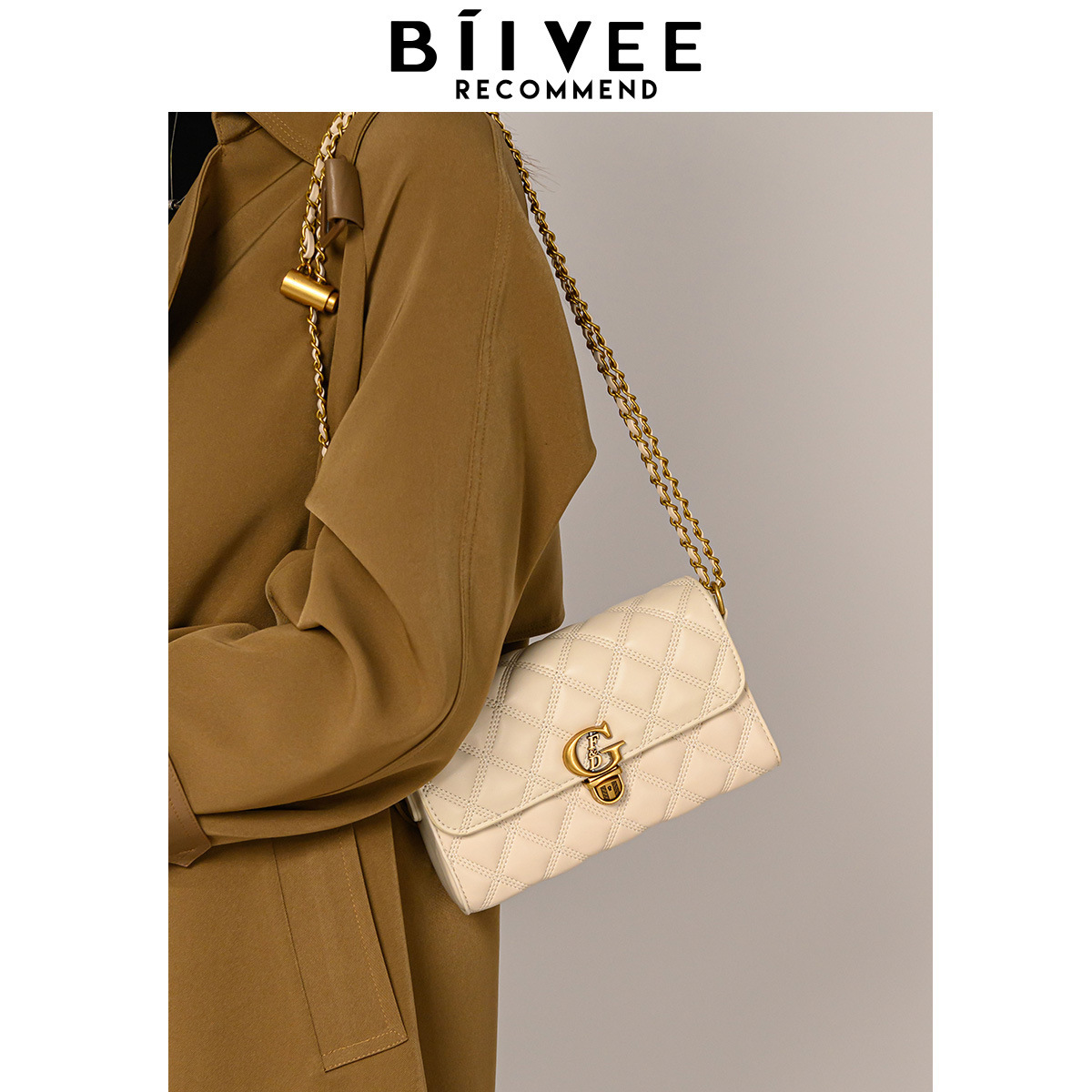 Retro Diamond Grid Chain Women's Shoulder Bag Free Shipping Designer's Small Fragrance Style Hand-held Small Square Bag Luxurious Fashion Ve