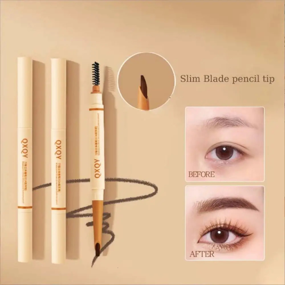 QXQY Slim Blade Tip Eyebrow Pencil Waterproof And Easy to Coloring Creates Natural Three-dimensional Wild Eyebrows 250712