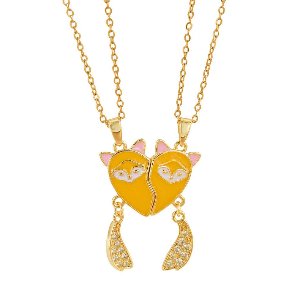 Magnetic Cute Cartoon Children's Creative Hot Selling Best Friends Necklace Pendant Jewelry 913