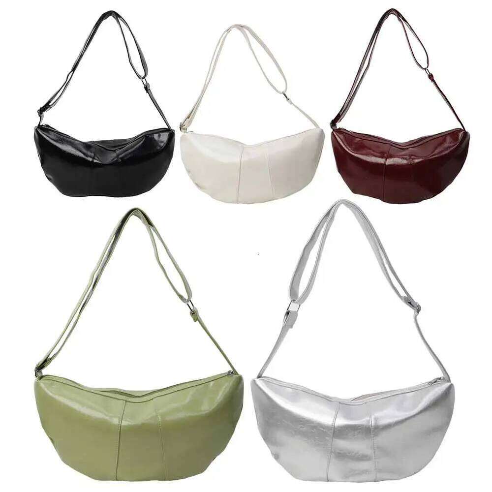 Women Crescent Shoulder PU Leather Dumpling Crossbody Large Capacity Half Moon Everyday Purse Ladies Daily Bag
