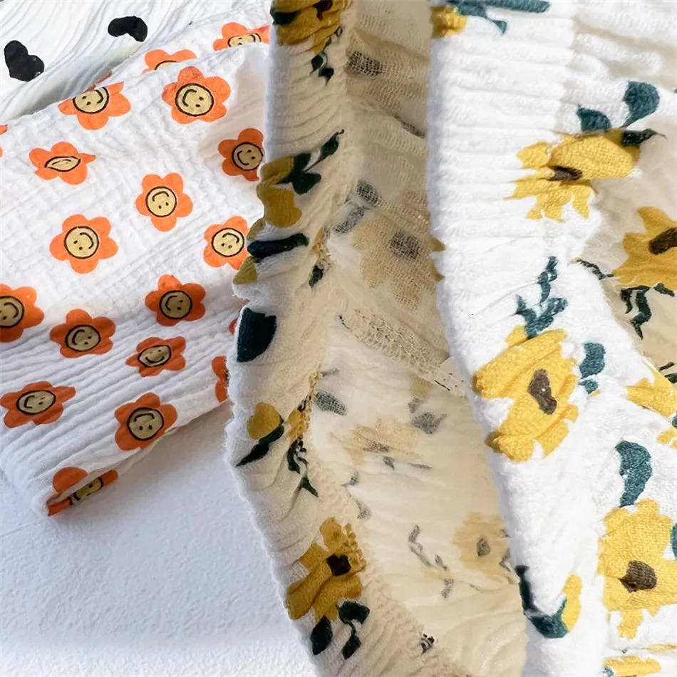 Kids Trousers Baby Summer Korean Bottoms Girls Cartoon Muslin Bloomer Children Casual Elastic Waist Playwear Fashion Clothing 250715