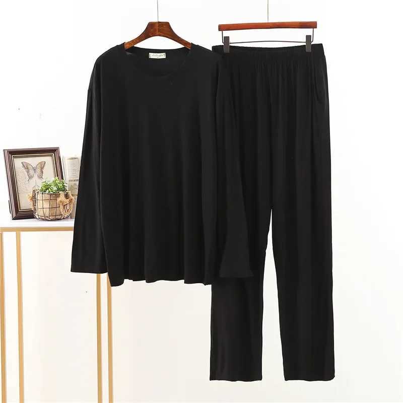 Japanese New Style Modal Spring and Autumn Mens Pajamas Long-Sleeved Loose Large Size Home Service Suit Mens Pajama Set Sleepwear W250717