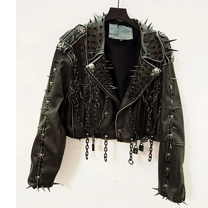 Leather vintage Jacket Skull Jacket gothic Leather vintage Jacket harajuku Jacket gothic clothes y2k clothes gothic Jacket 250717