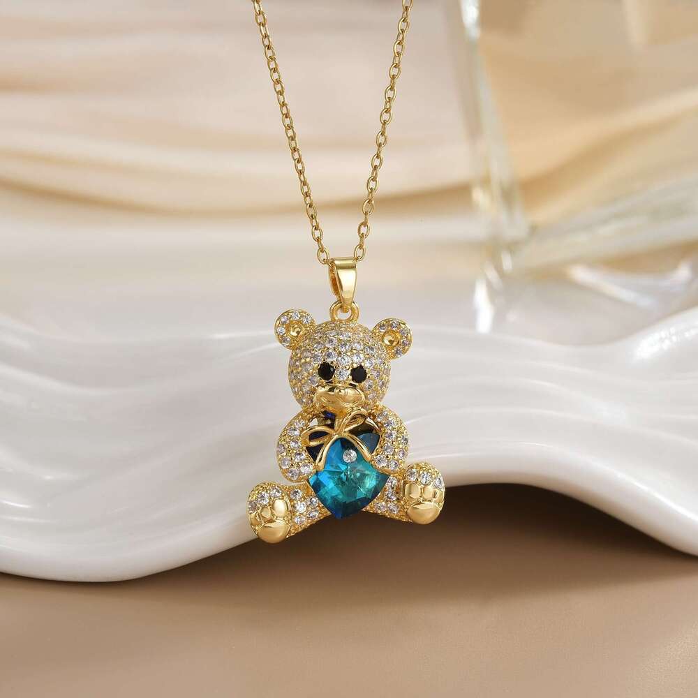 Titanium Steel Non-Fading Necklace For Women, High-End Bear Fashion, Light Versatile Jewelry, Collarbone Chain, Yiwu 5Cf