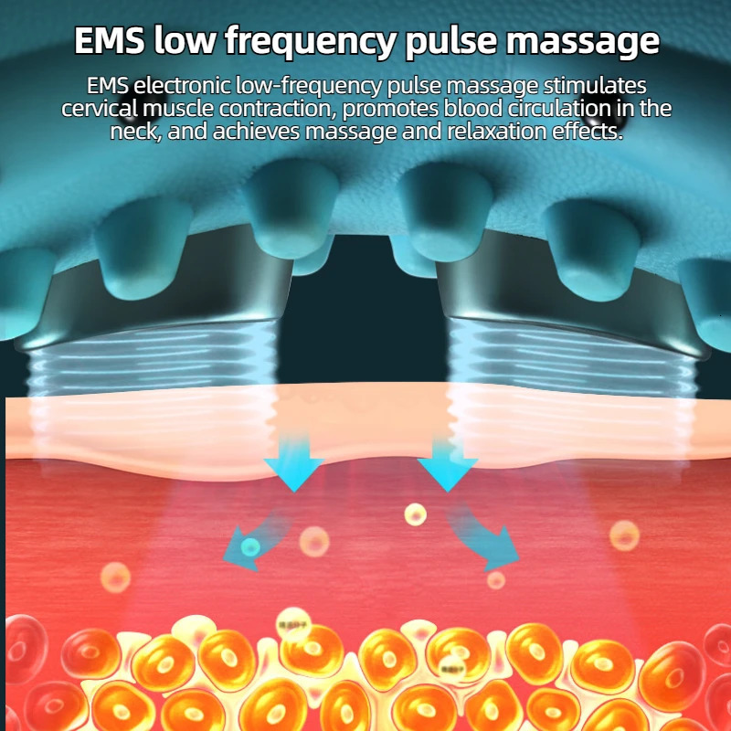 Electric Neck Stretcher Pulse Cervical Traction Relax Heating Cervical Chiropractic Traction Pillow Neck Head Acupoint Massage 250716