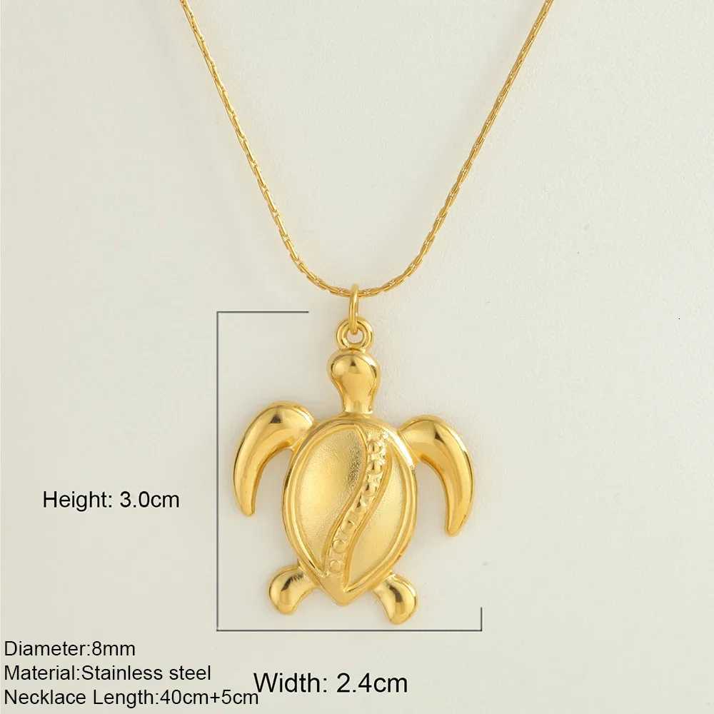 Ocean Series Golden Choker Stainless Steel Pendant Necklace for Women Shell Starfish Pendants Womens Chunky Jewelry Accessories XJ250717