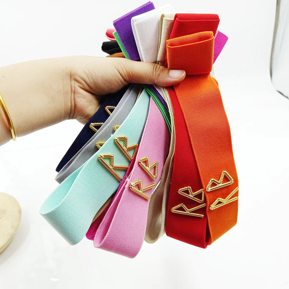 Various letters DIY Fedora and straw hat accessories rhinestone elastic band Letter wholesale accessories in various colors 250716
