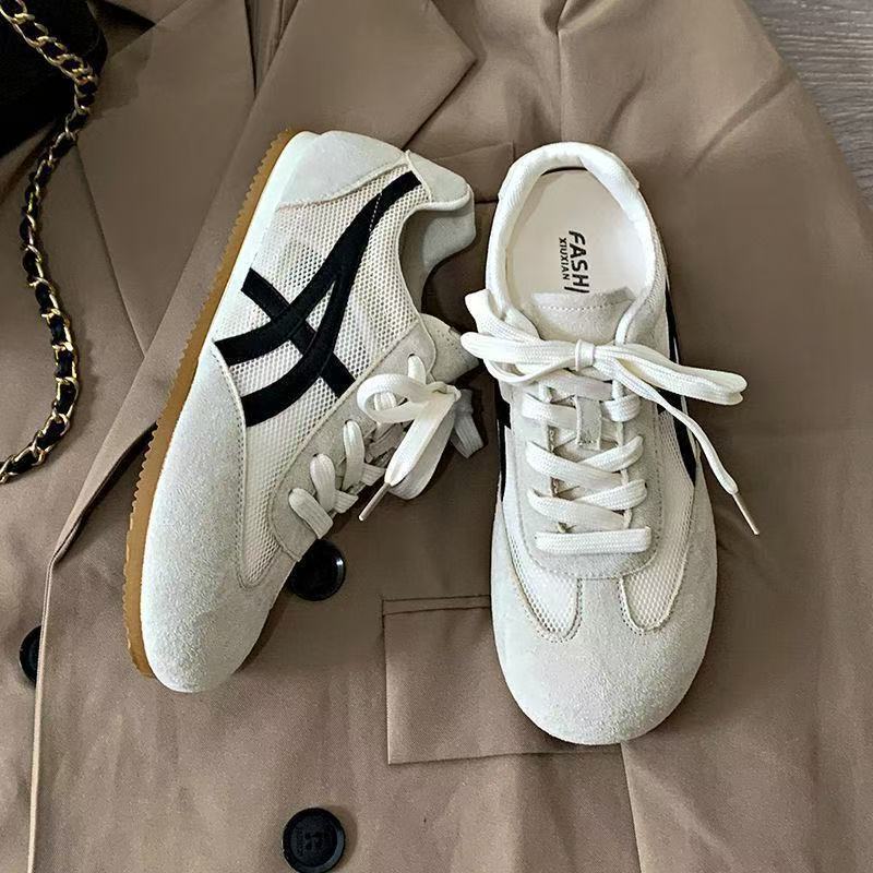 Mesh Breathable German Training Shoes for Women 2025 Summer Autumn New Lightweight Student Versatile Flat Casual Sports Sneakers ddmysaturn