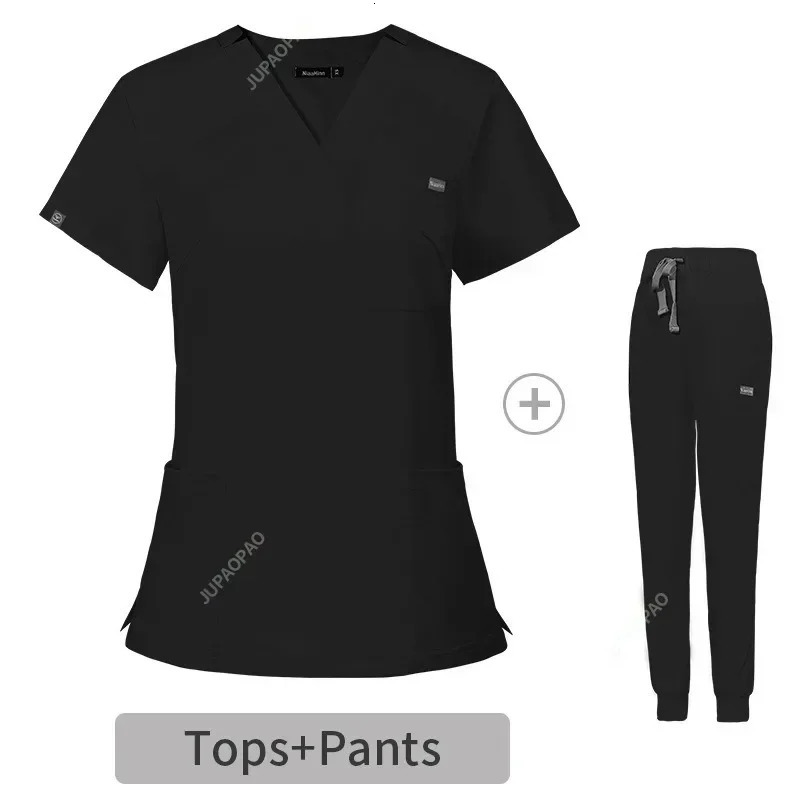 Multicolor Scrubs Uniform Short Sleeve TopsPants Nursing Uniform Women Pet Shop Doctor Scrub Surgery Workwear Scrub Set 250715