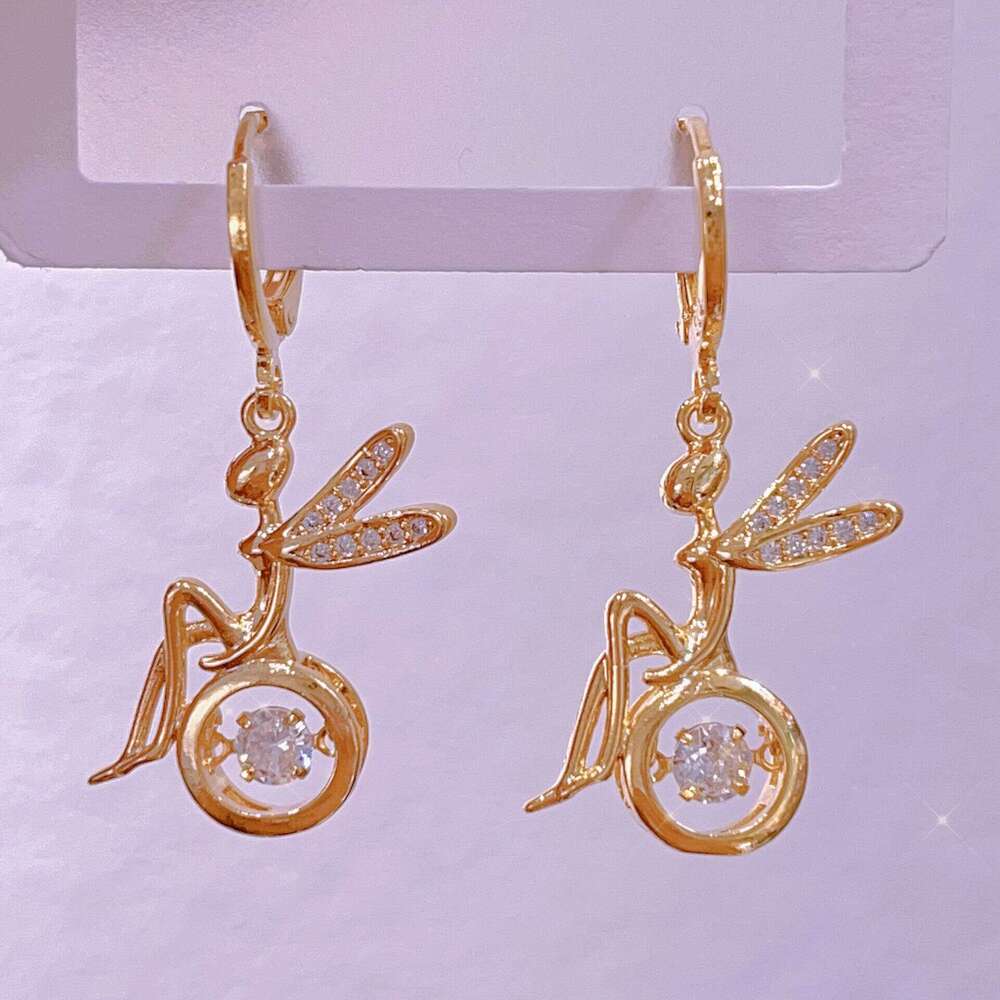 2024 New Smart Earrings Copper Material Tassel Ear Clips Niche Elegant Light High-End Feel Wholesale Dc9