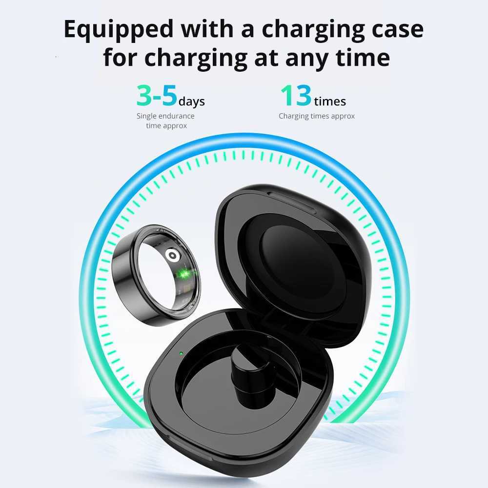 2024 COLMI R02 Smart Ring with Charging Case for Men Women Battery Life 39 Days Health Monitor 5ATM Waterproof W250717