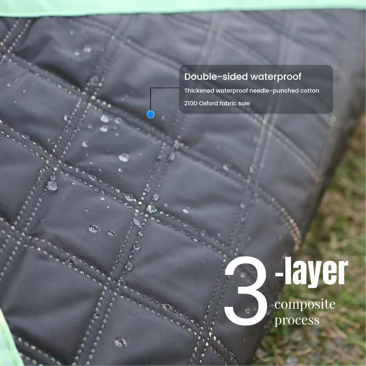 Outdoor moisture-proof mat, thickened picnic mat, camping outdoor waterproof lawn tent, portable floor mat, outdoor beach canvas Cute Little cow