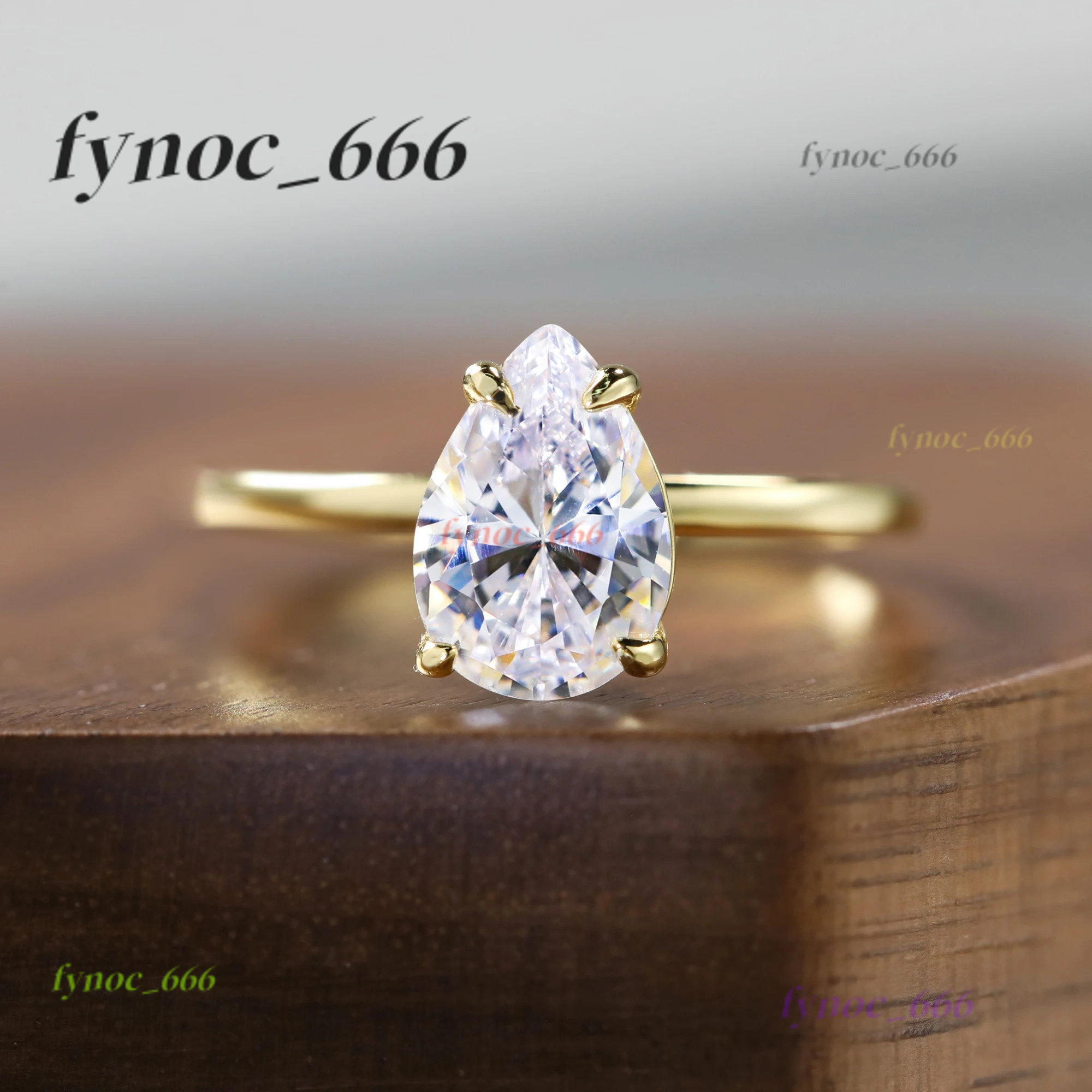 Waterdrop 925 Sterling Silver 1ct-3ct Moissanite Engagement Ring for Woman D Color VVS1 14K Gold Plated Gifts with Certificate