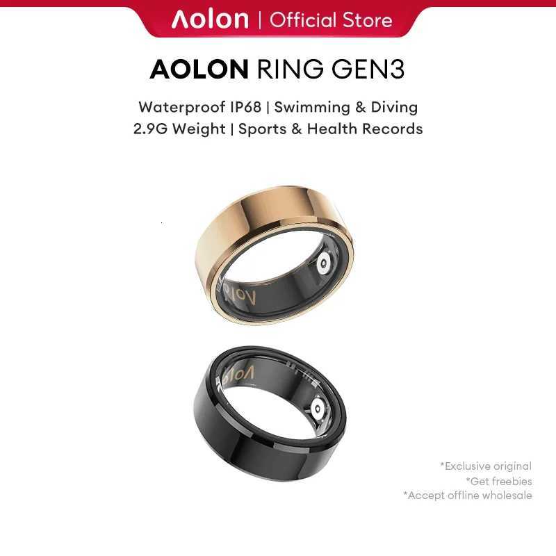 Aolon Gen3 Smart Ring Men Women Military Grade Titanium Steel Shell Health Monitoring IP68 3ATM Waterproof Multi-sport Modes W250717