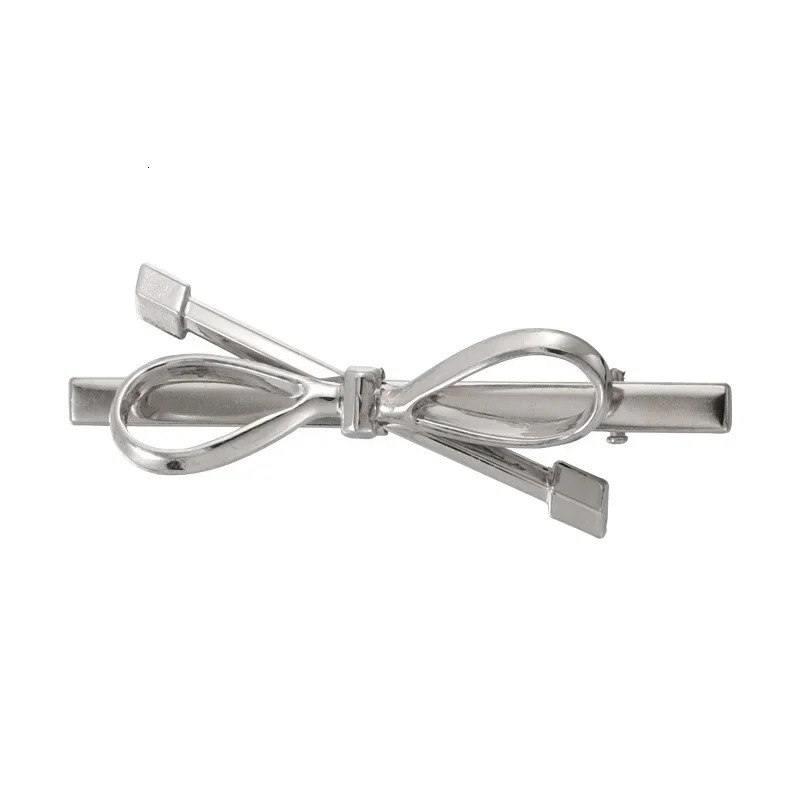 Sweet Metal Bow Barrettes Female Hairpin Back Head Low Ponytail Side Duckbilled Clip Hair Accessory Silver Color Styles 250716