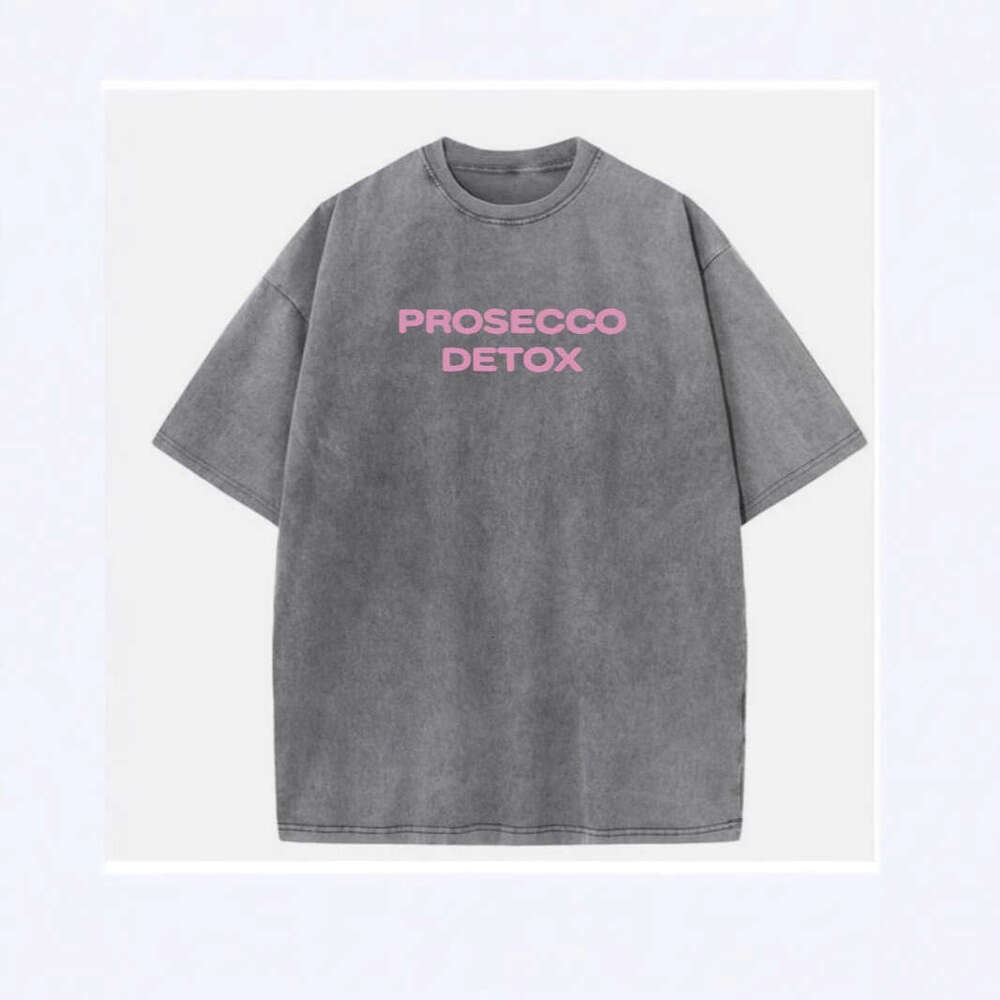 Loose Fit Letter Print Short Sleeve T-Shirt For Women Summer New Washed Vintage Design Base Shirt Ins B5