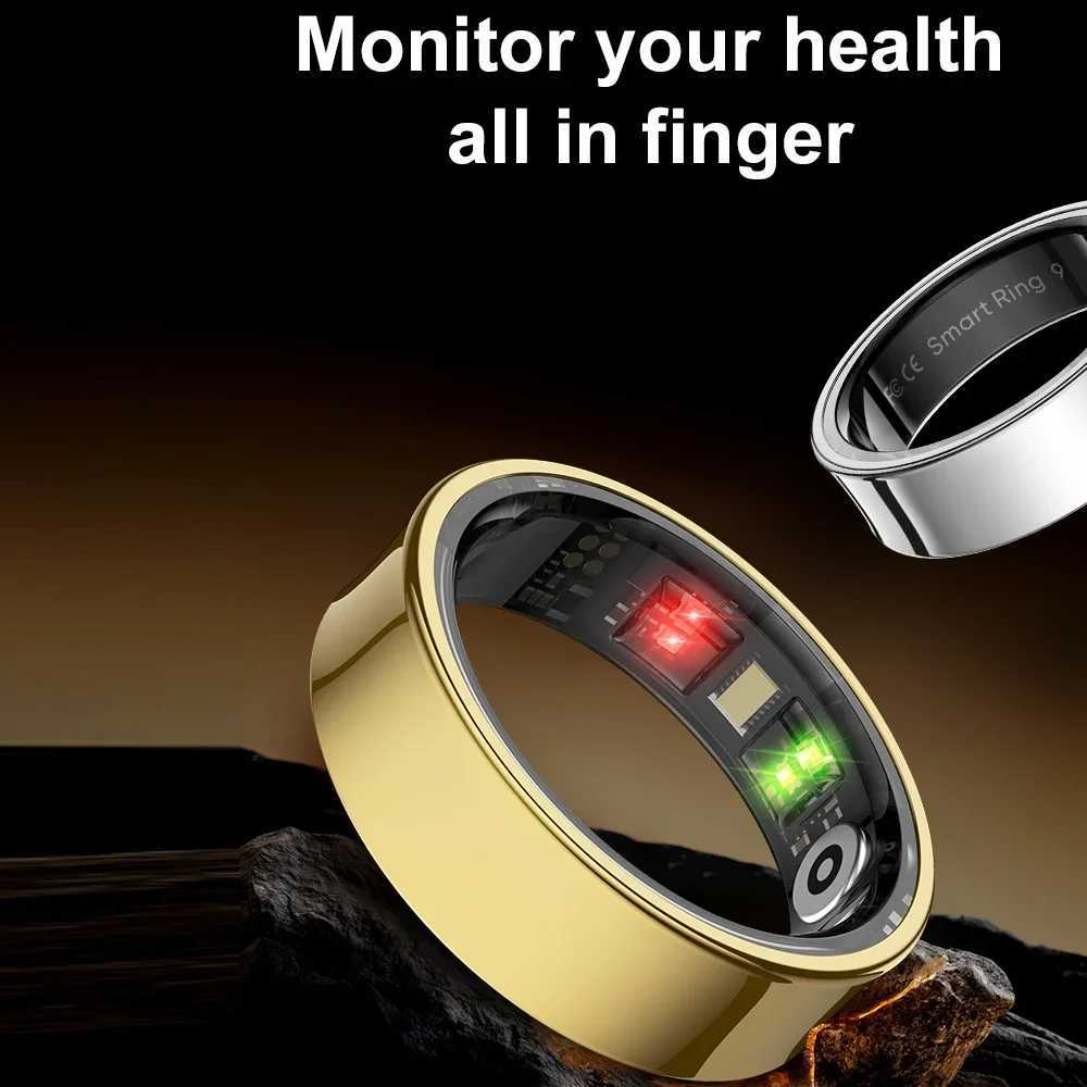 New R09 Smart Ring for Men and Women with Charging Case Skin Temperature Health Sleep Monitor 5ATM Waterproof Camera Control Rings Finger W250717