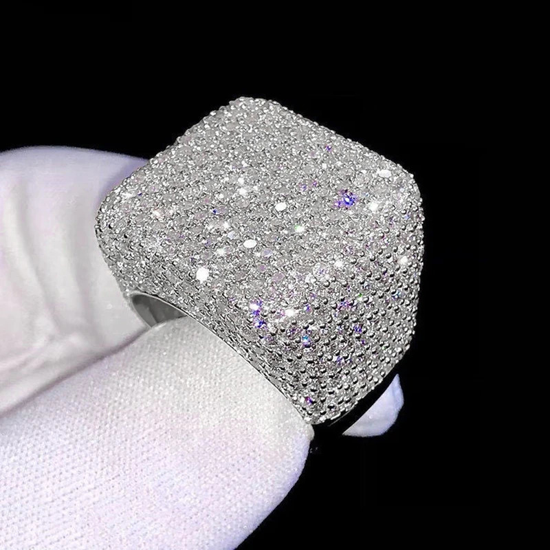 Huitan Geometric Square Shaped Cubic Zirconia Women Rings for Wedding Engagement Band Accessories Sparkling Trendy Jewelry 250716