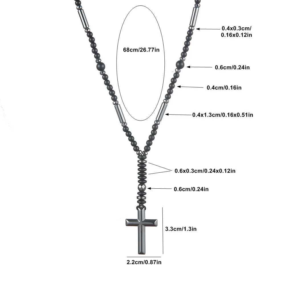 Cool Black Thin Chain Cross Pendant Necklace for Men and Women N075 XJ250717