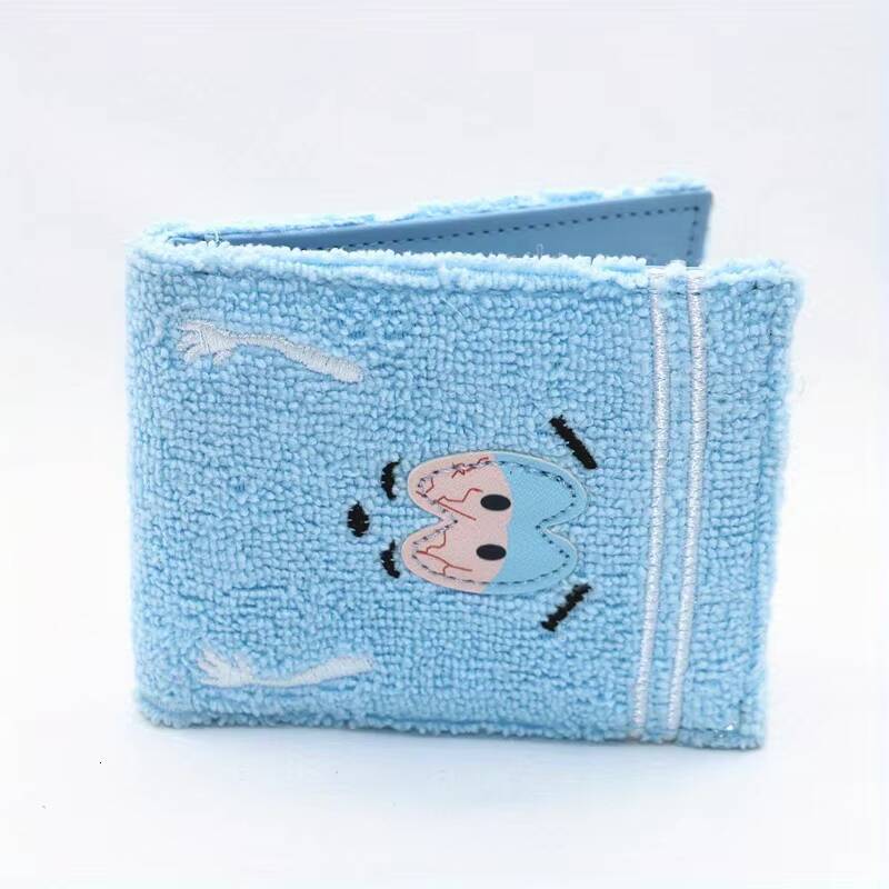 Towel Fabric Embroidered Anime Fashion WalletWomens Cute WalletShort 80 off Wallet ddmynov