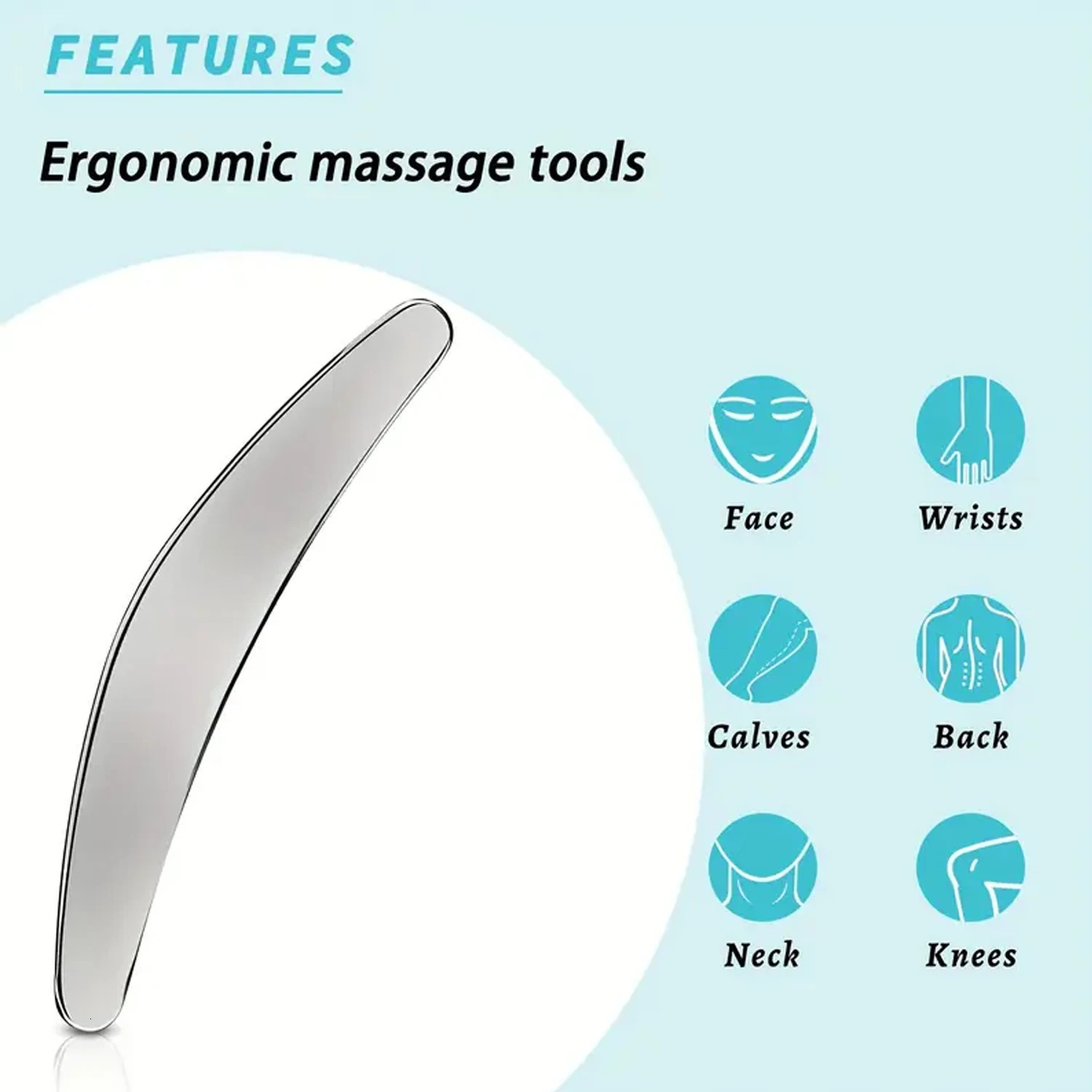 Stainless Steel Gua Sha Muscle Scraper Tools Myofascial Tools Lymphatic Drainage Massager Soft Tissue Massage Tools 250716