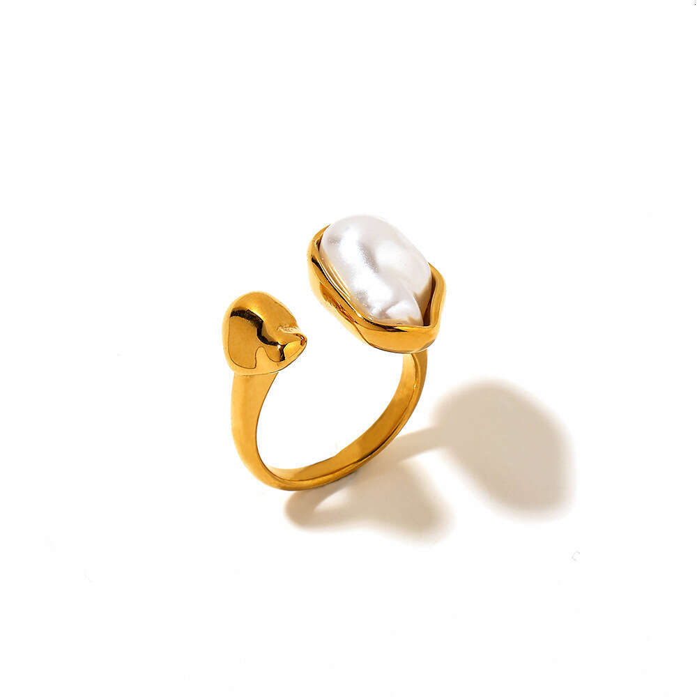 Stainless Ring Titanium Steel French Style High-End Personality Niche Gold-Plated Non-Fading Waterproof Women's Jewelry