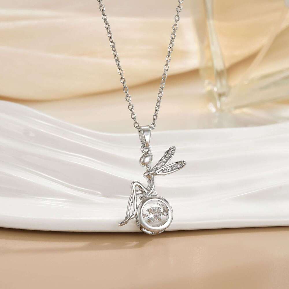 Korean Style Niche Design Smart Necklace For Women, Elegant And Simple Four-Leaf Clover Pendant Clavicle Chain Geometric Choker Jewelry 2Ca