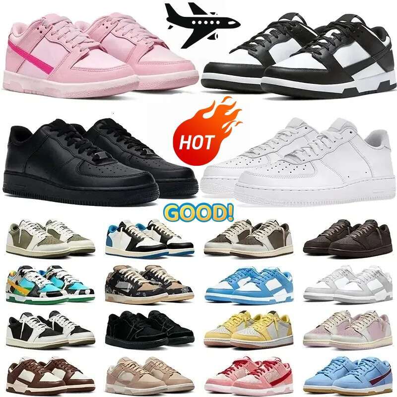 Designer men's and women's shoes flat shoes casual low top shoes light fog university blue gray fog triple pink white sports shoes